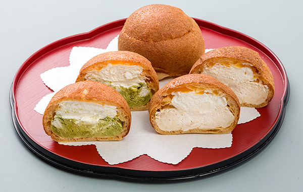 あらしやましゅーくりーむ（バニラ・抹茶）